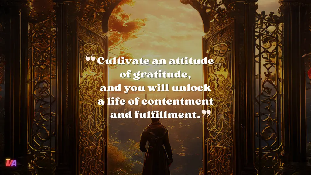 Daily Motivation - Quote of the Day - #684 | Cultivate an attitude of gratitude, and you will unlock a life of contentment and fulfillment.