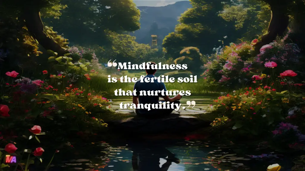 Daily Motivation - Quote of the Day - #700 | Mindfulness is the fertile soil that nurtures tranquility.