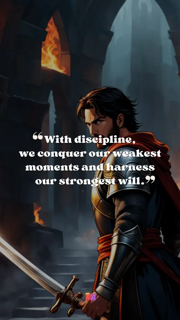 Daily Motivation - Quote of the Day - #718 | With discipline, we conquer our weakest moments and harness our strongest will.