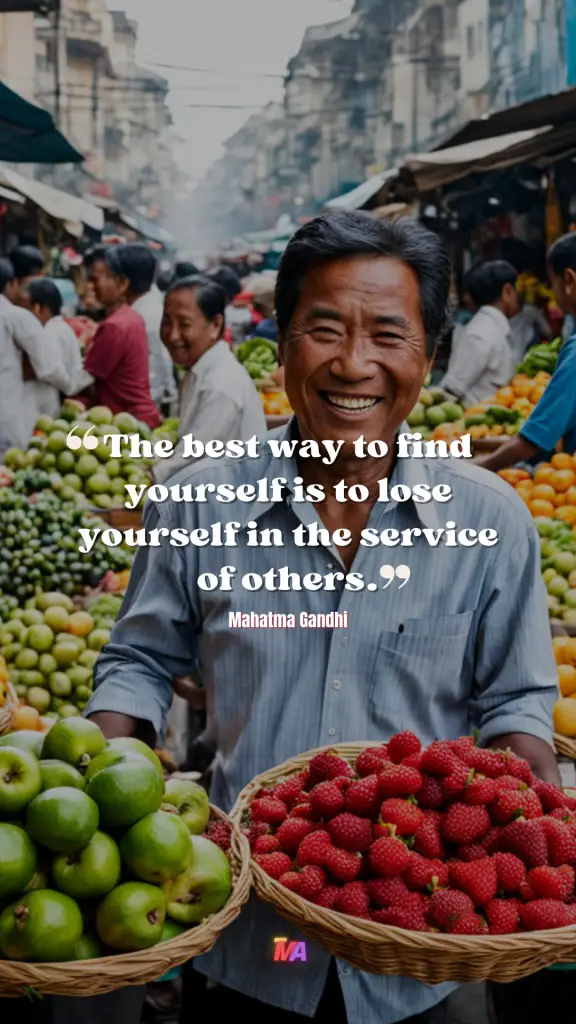 Daily Motivation - Quote of the Day - #719 | The best way to find yourself is to lose yourself in the service of others. - Mahatma Gandhi