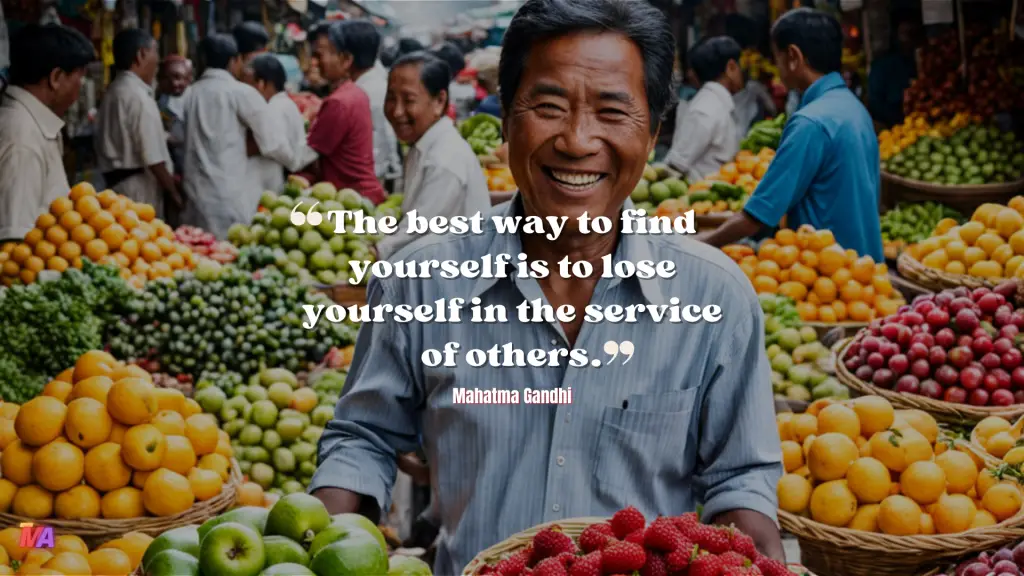 Daily Motivation - Quote of the Day - #719 | The best way to find yourself is to lose yourself in the service of others. - Mahatma Gandhi