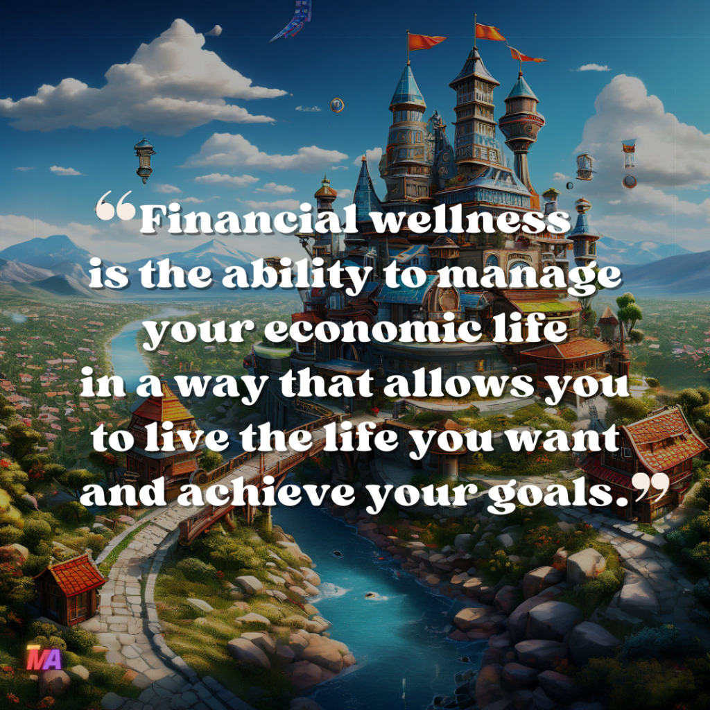 Daily Motivation - Quote of the Day - #727 | Financial wellness is the ability to manage your economic life in a way that allows you to live the life you want and achieve your goals.