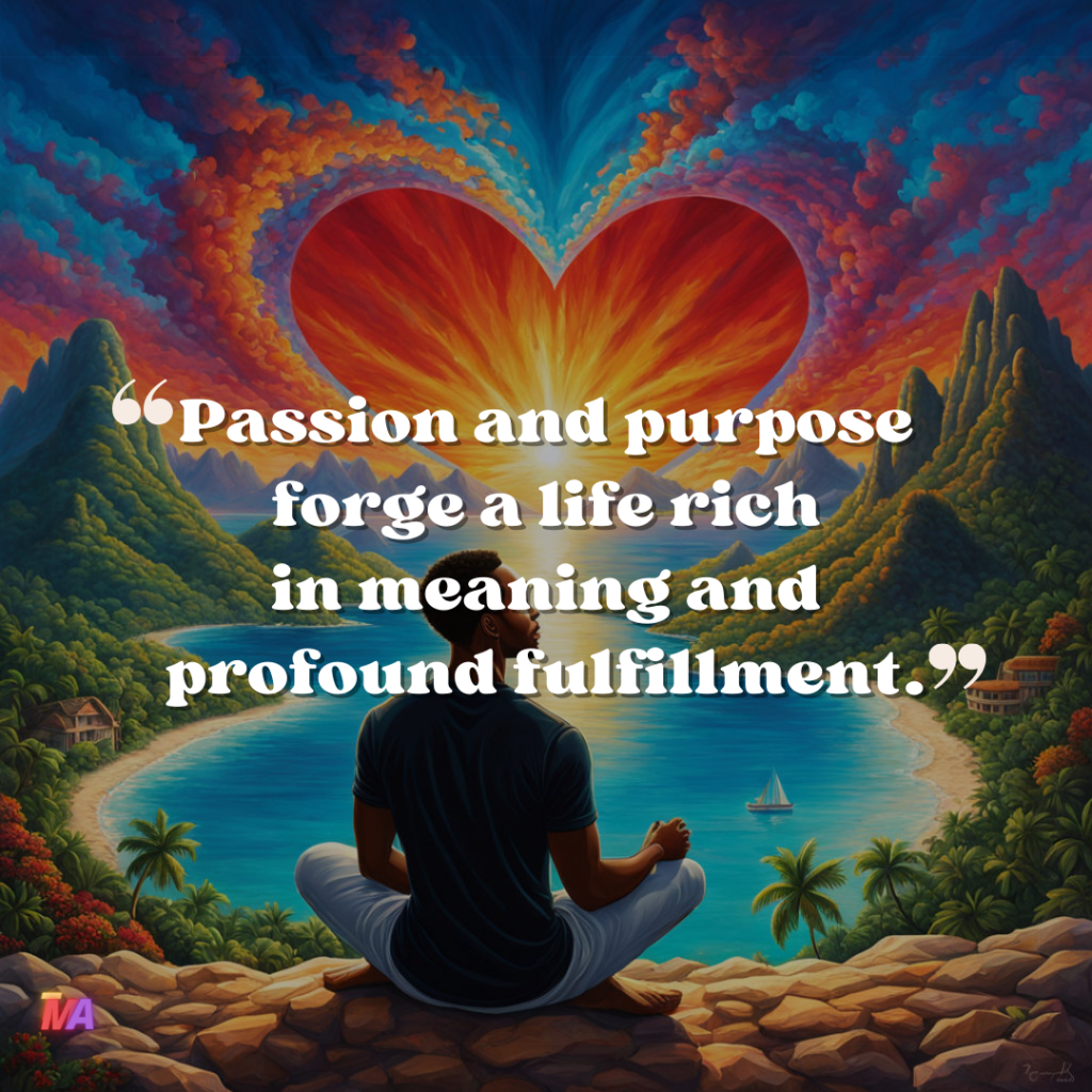 Daily Motivation - Quote of the Day - #728 | Passion and purpose forge a life rich in meaning and profound fulfillment.